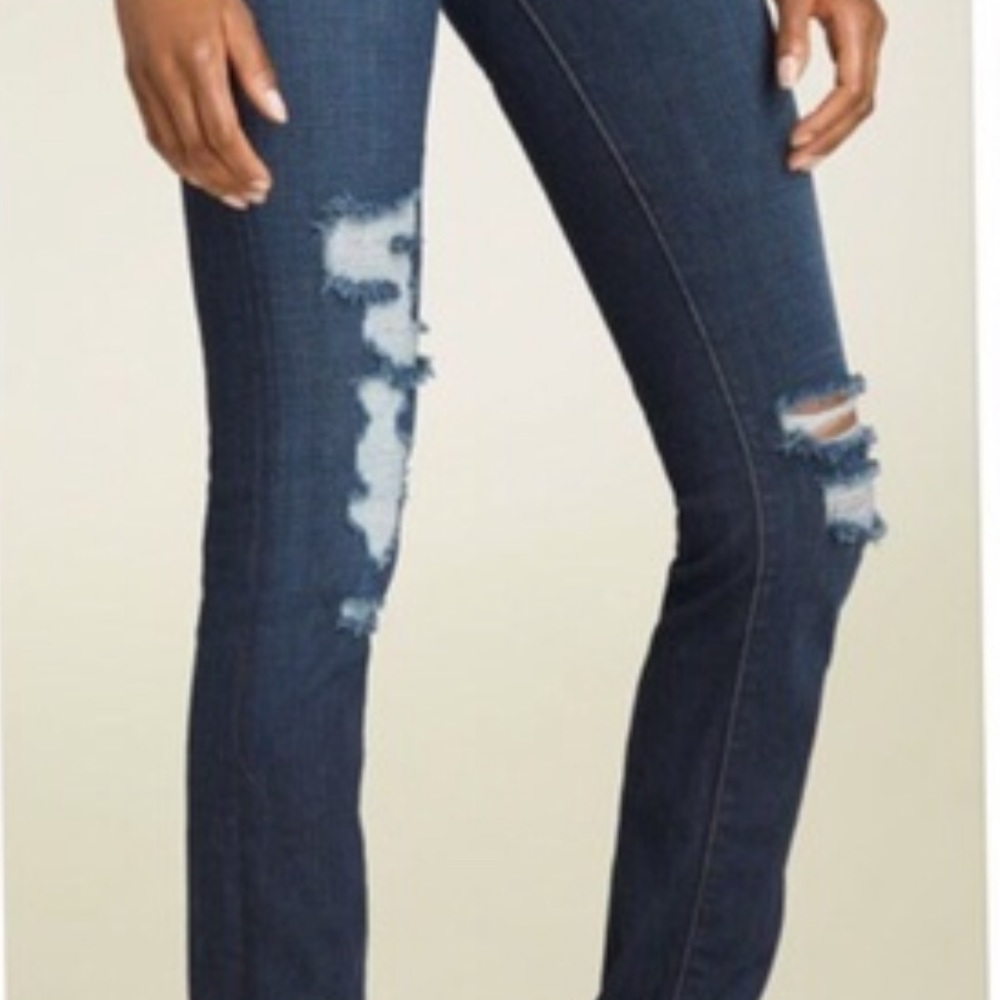Anthropologie J. Brand low rise pencil leg torn DKV 26 - Picture 2 of 8